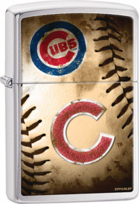 Zippo Classic MLB Chicago Cubs Brushed Chrome Z903 Lighter Wholesale